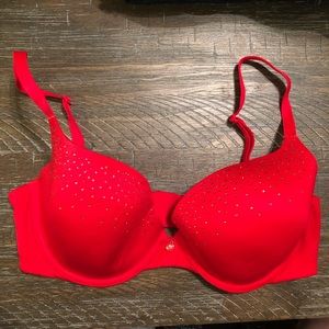 Victoria’s Secret demi bra 34D red gems
